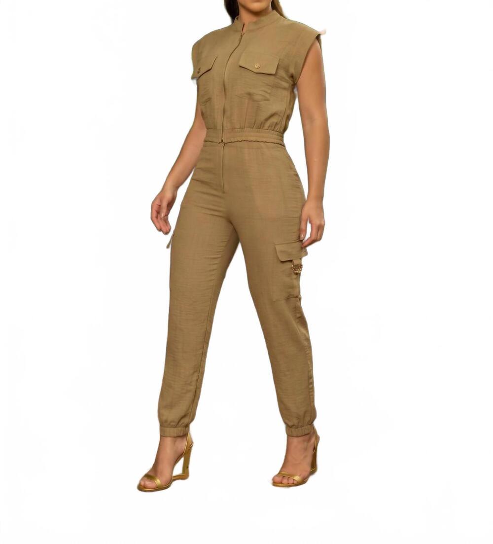 NEW MARA BY TOP LONDON signature lined utility set in khaki